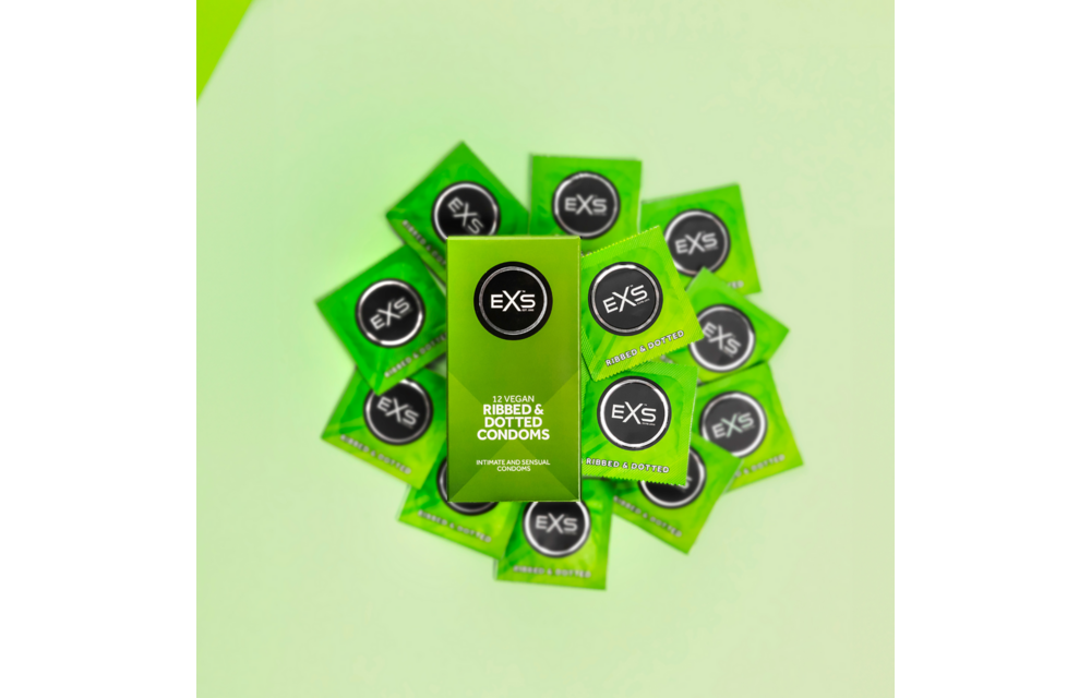 EXS 3 in 1 - Ribbed, Dotted and Flared - Condoms - 12 Pieces