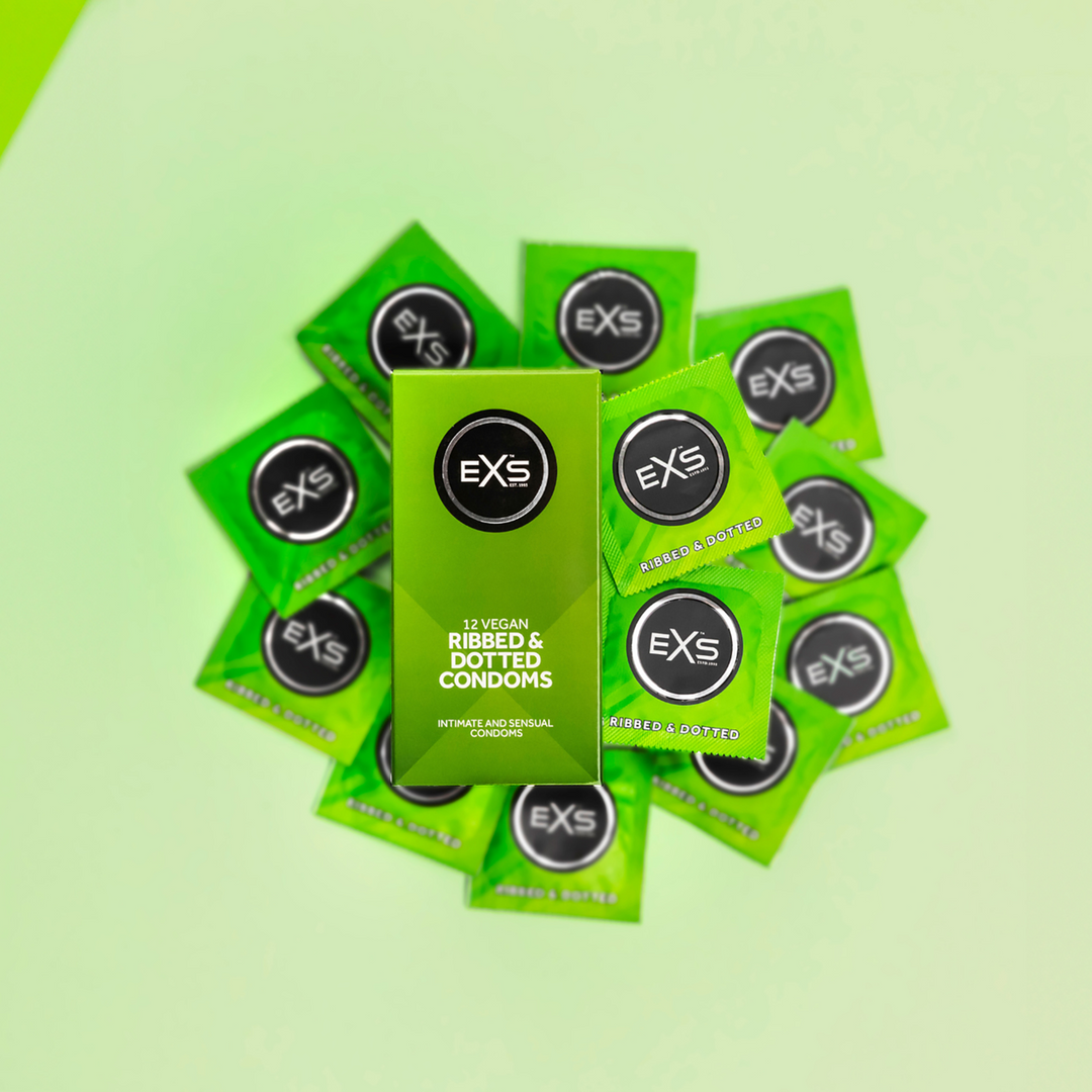 EXS 3 in 1 Condoms – Ribbed, Dotted & Safe – 12 pieces