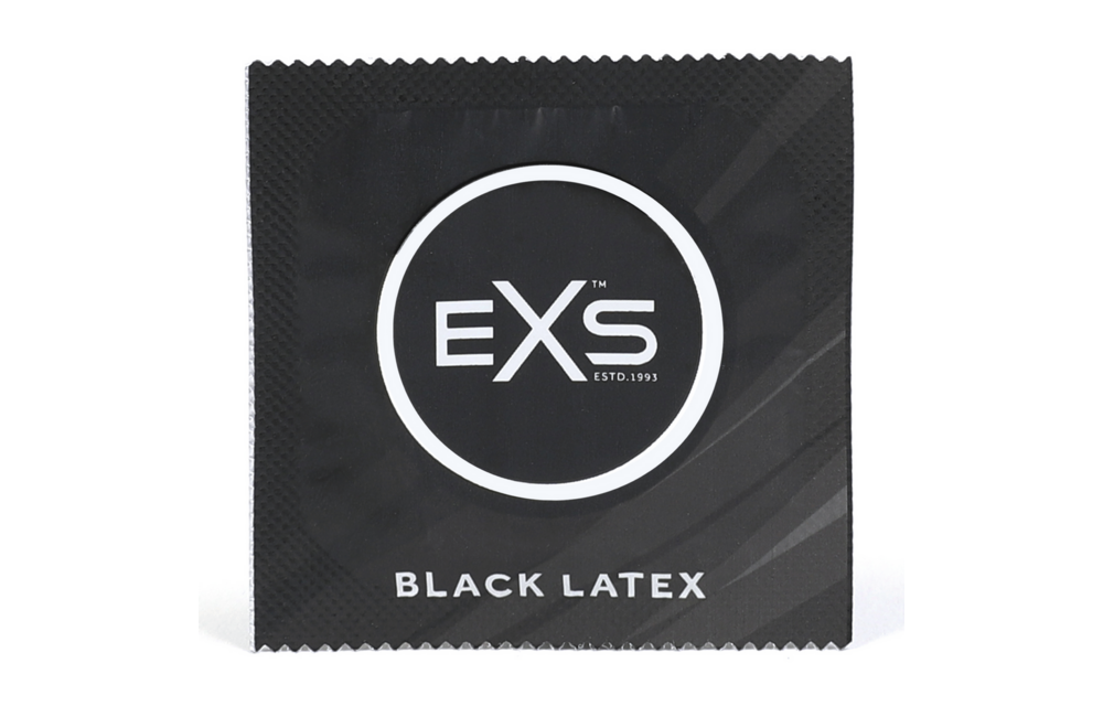 EXS Black Latex Condoms - 12 pieces | Stylish & Odourless