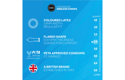 EXS Black Latex Condoms - 12 pieces | Stylish & Odourless