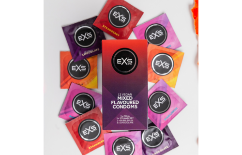 EXS Mixed Flavours Condoms - 12 pieces Safe & Tasty
