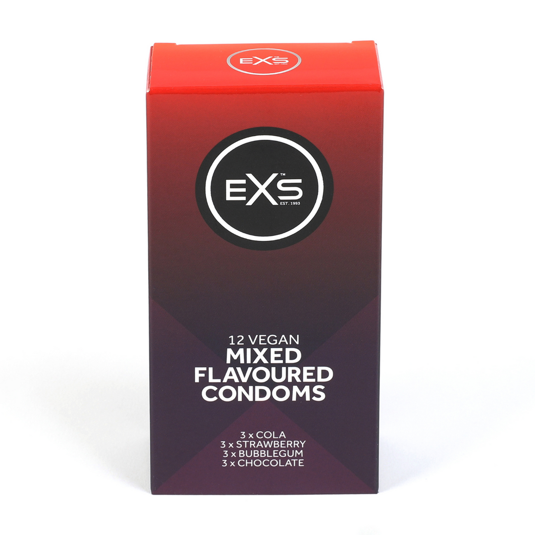 EXS Mixed Flavours Condoms - 12 pieces Safe & Tasty