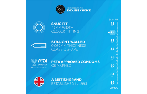 EXS Snug Fit Condoms 12 pieces – Tight, Thin & Safe