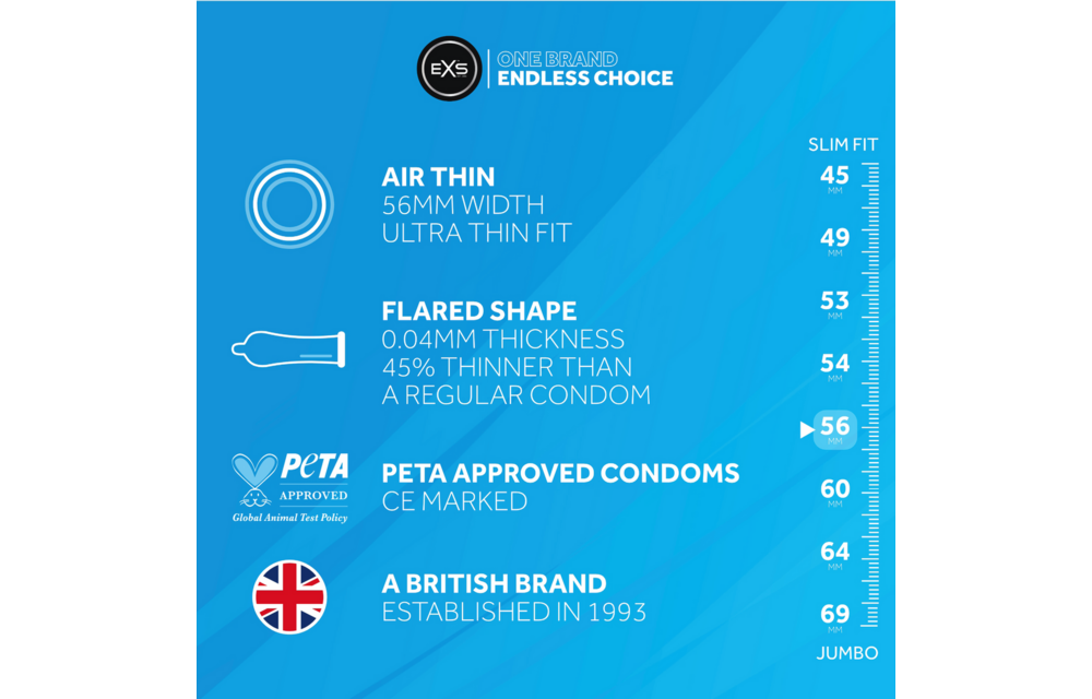 EXS Air Thin Kondome – Ultradünn & sicher | 12 Stück