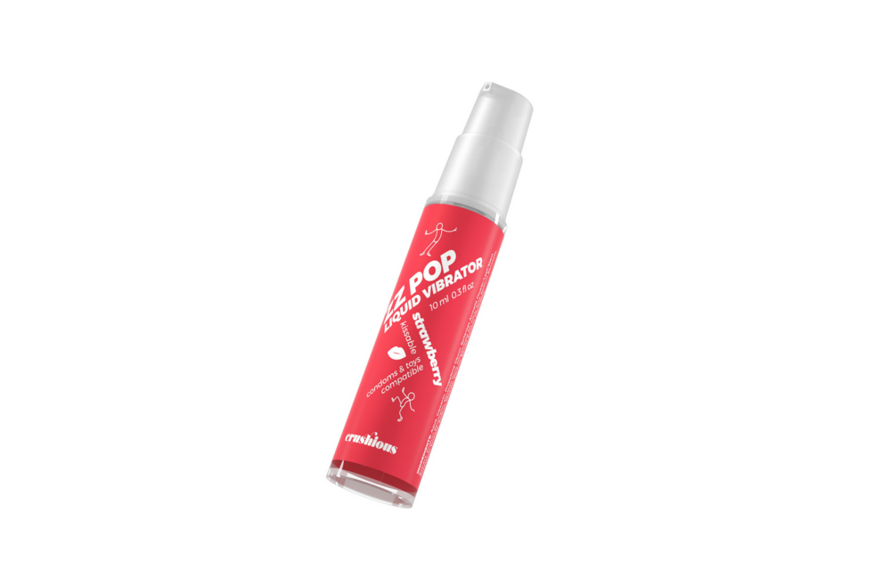 ZZ Pop - Kussbare Vloeibare Vibrator - Aardbei - 0,3 fl oz / 10 ml