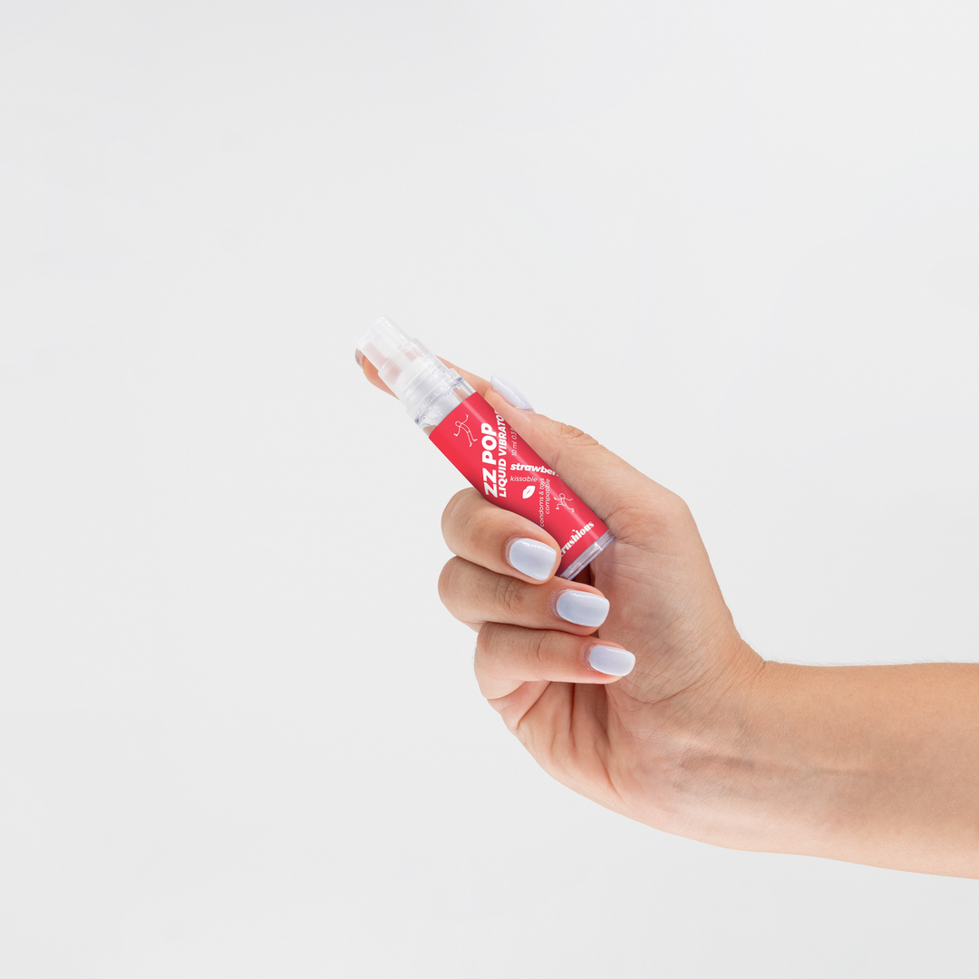 ZZ Pop - Kissable Liquid Vibrator - Strawberry - 0.3 fl oz / 10 ml