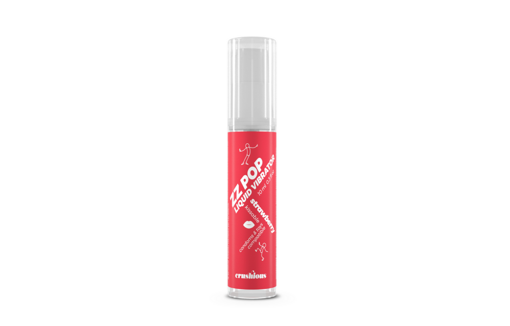 ZZ Pop – Kussbarer Flüssigvibrator – Erdbeere – 0,3 fl oz / 10 ml