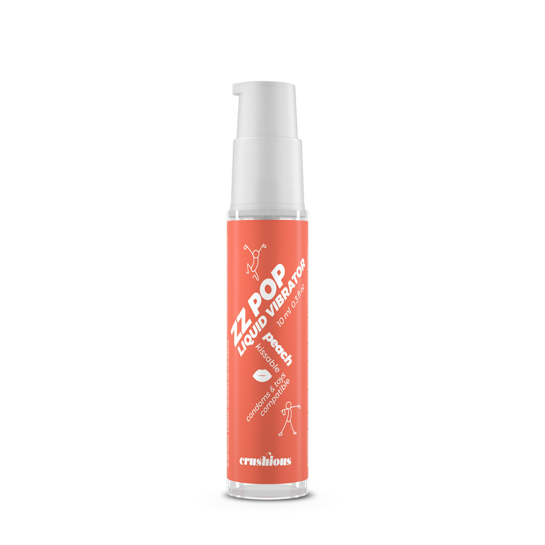 ZZ Pop – Kussbarer Flüssigvibrator – Pfirsich – 0,3 fl oz / 10 ml