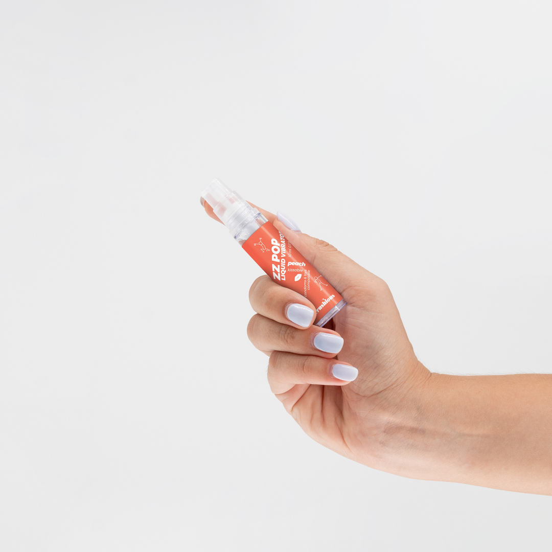 ZZ Pop - Kussbare Vloeibare Vibrator - Perzik - 0,3 fl oz / 10 ml