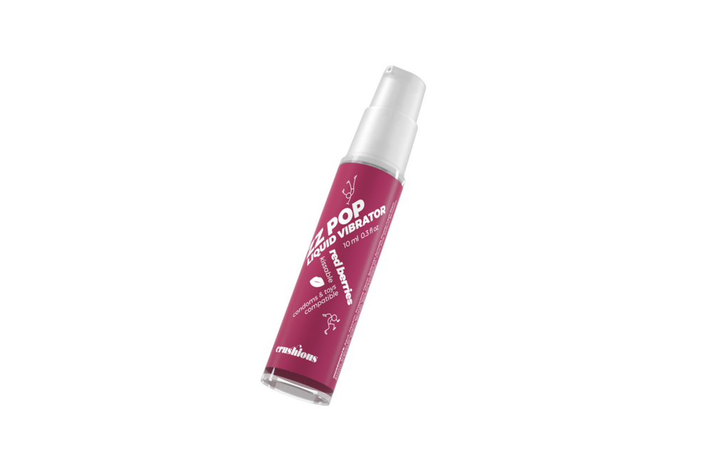 ZZ Pop - Kussbare Vloeibare Vibrator - Rode Bessen - 0,3 fl oz / 10 ml