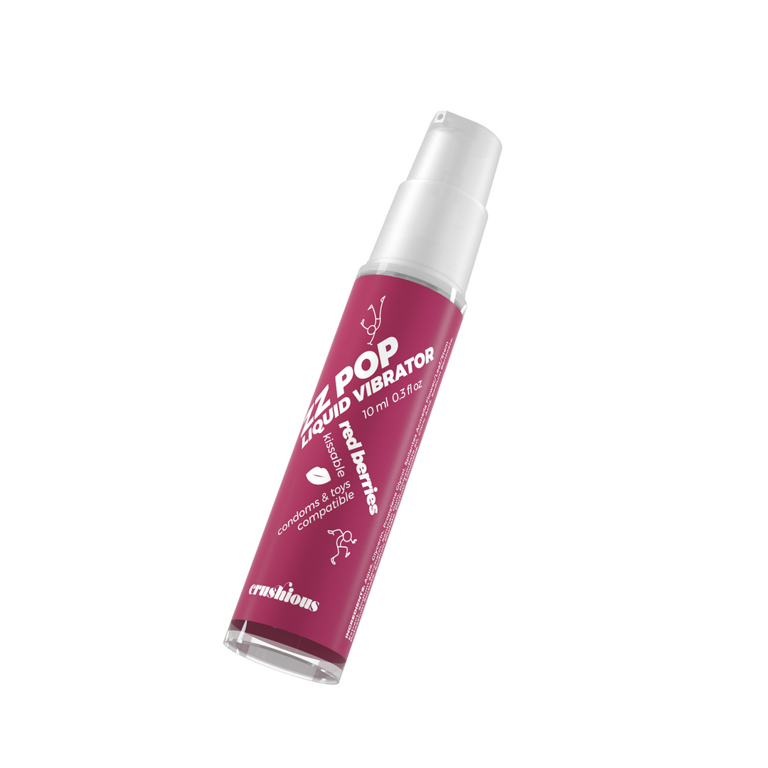 ZZ Pop - Kussbare Vloeibare Vibrator - Rode Bessen - 0,3 fl oz / 10 ml