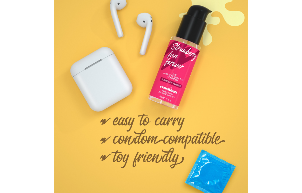 Crushious Strawberry Lubricant 50 ml | Kissable & Safe Water-based