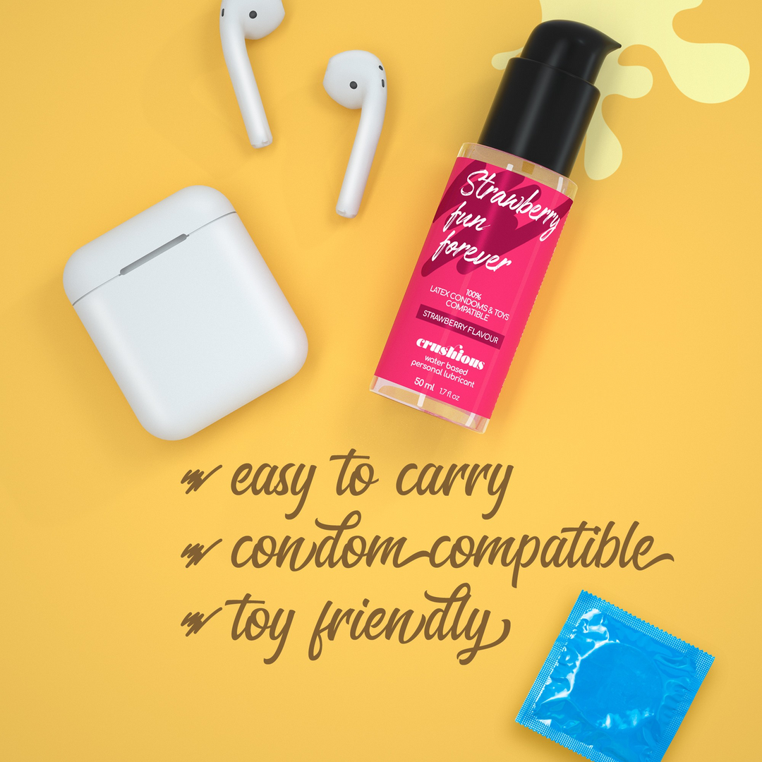 Crushious Strawberry Lubricant 50 ml | Kissable & Safe Water-based