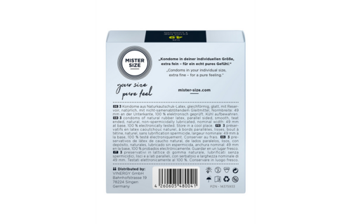 Pure Feel 49 mm condooms - perfect comfort & maatwerk ervaring