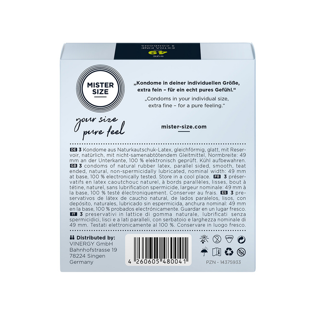 Pure Feel 49 mm condooms - perfect comfort & maatwerk ervaring