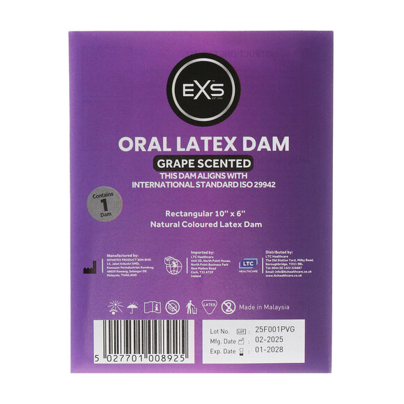 EXS Oral Dam Grape – Safe & Flavourful Oral Protection