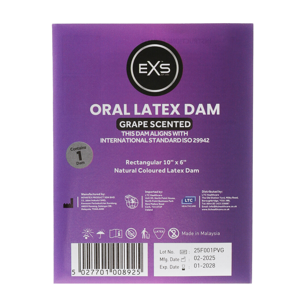EXS Oral Dam Grape – Safe & Flavourful Oral Protection