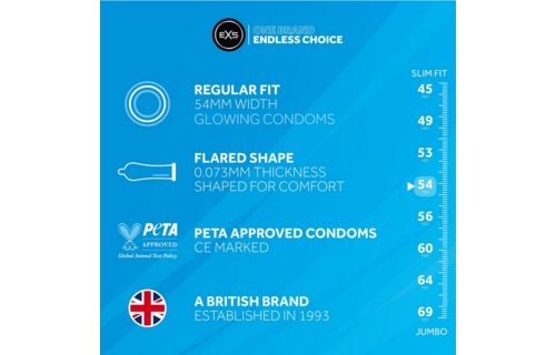 EXS Glow Kondome – Sicher & Leuchten im Dunkeln (3 Stück)