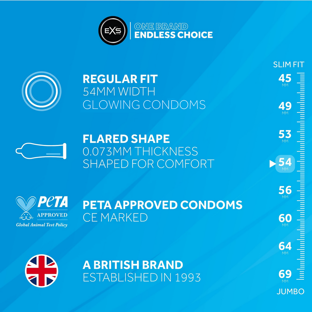 EXS Glow Condooms - Veilig & Glow in the Dark (3 stuks)
