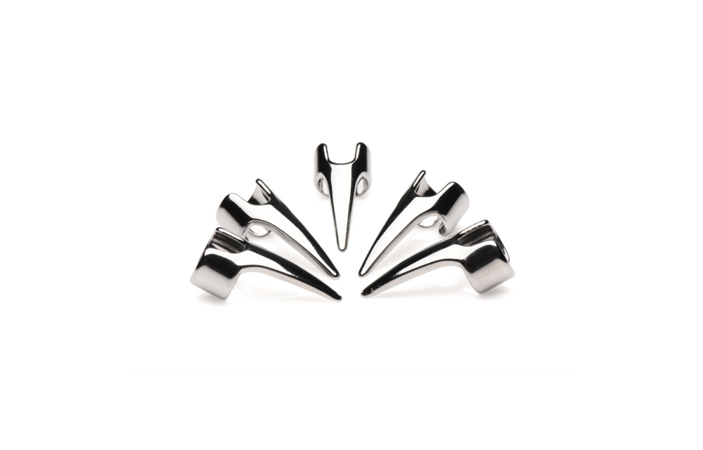 Clawed Sensation Play Rings - 5 Pieces Stainless Steel