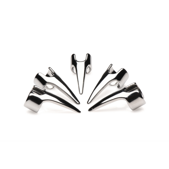 Clawed Sensation Play Rings - 5 Pieces Stainless Steel