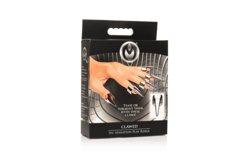 Clawed Sensation Play Rings - 5 Pieces Stainless Steel