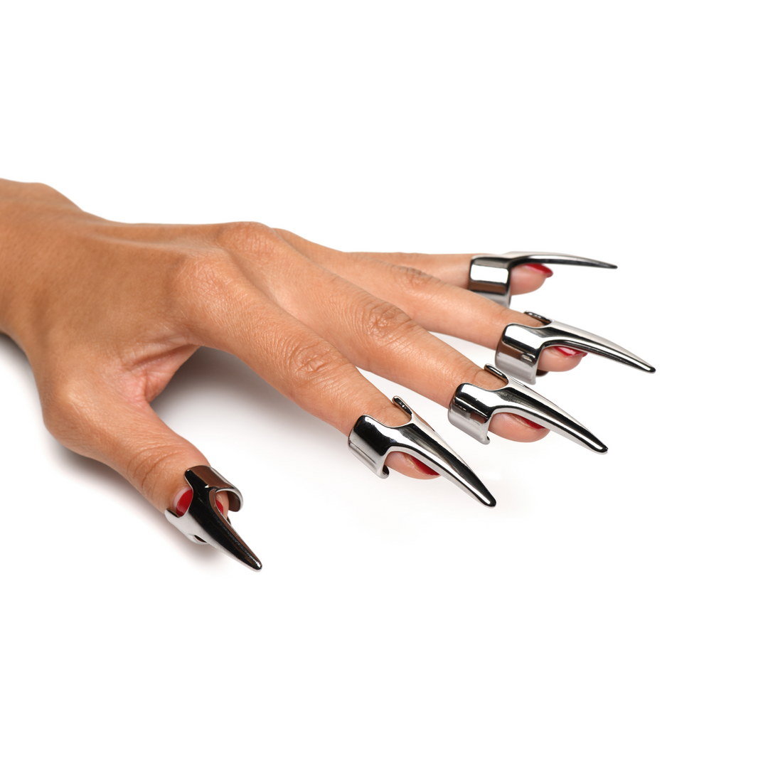 Clawed Sensation Play Ringen - 5 Stuks Roestvrij Staal