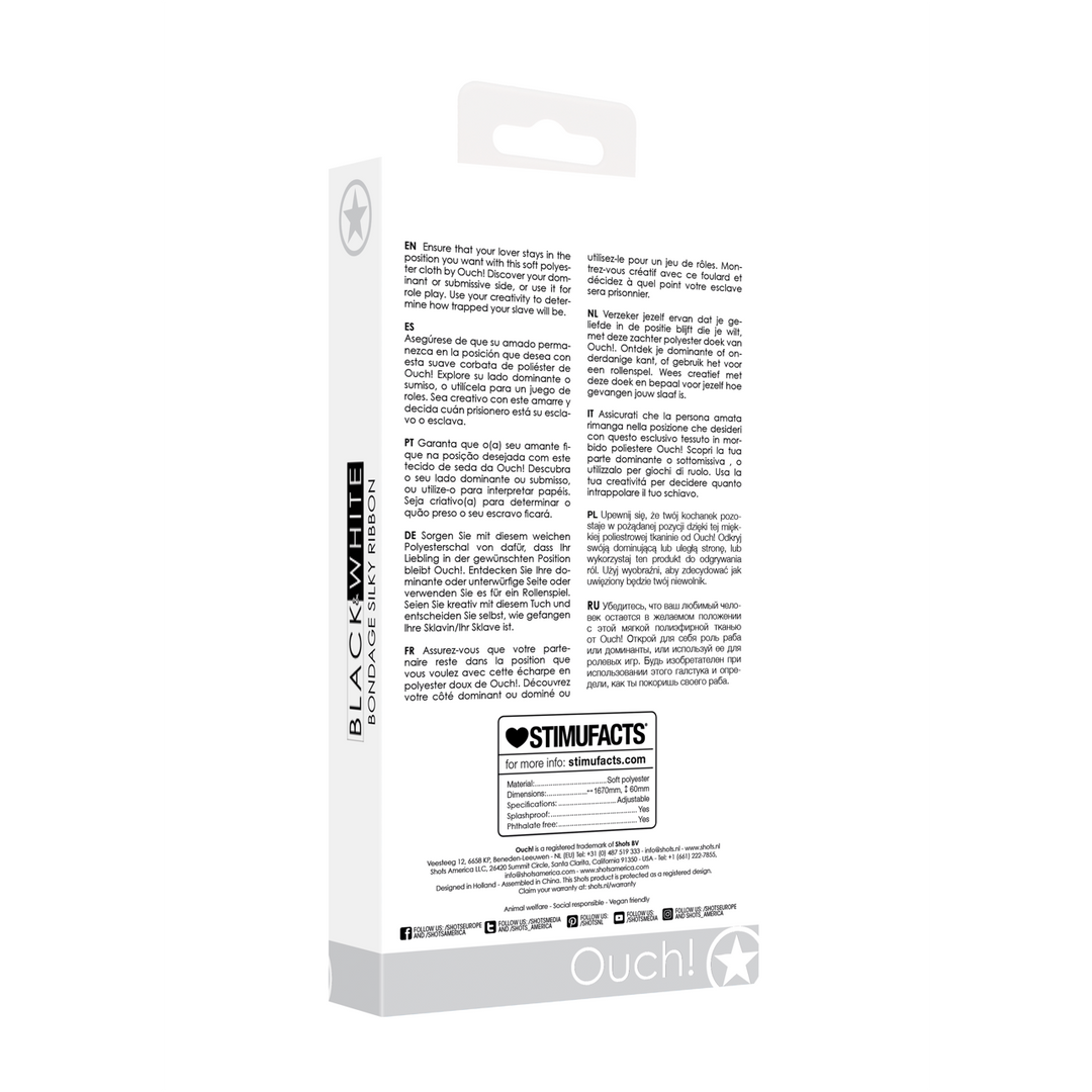 Zijdeachtige Bondage Riem Zacht & Veelzijdig | Ouch! Shots