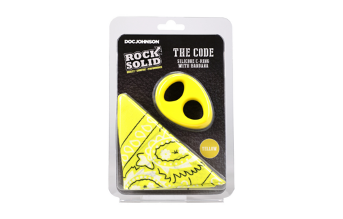 The Code – Silikon-Cockring mit Bandana – Gelb