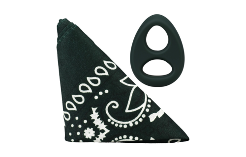 The Code - Siliconen Cockring met Bandana - Hunter Green