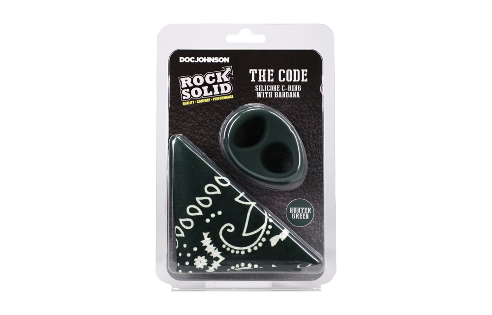 The Code – Silikon-Cockring mit Bandana – Jägergrün