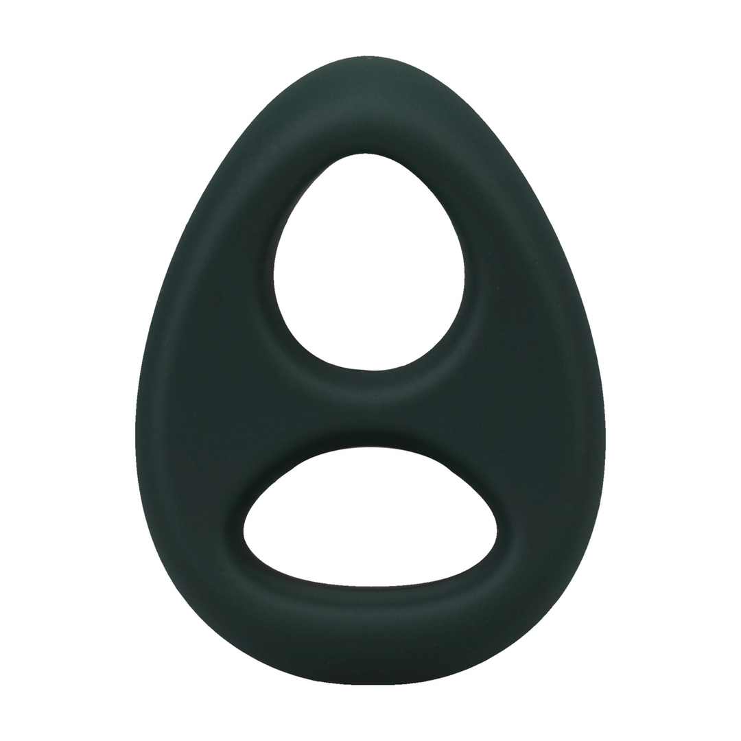 The Code - Silicone Cock Ring with Bandana - Hunter Green
