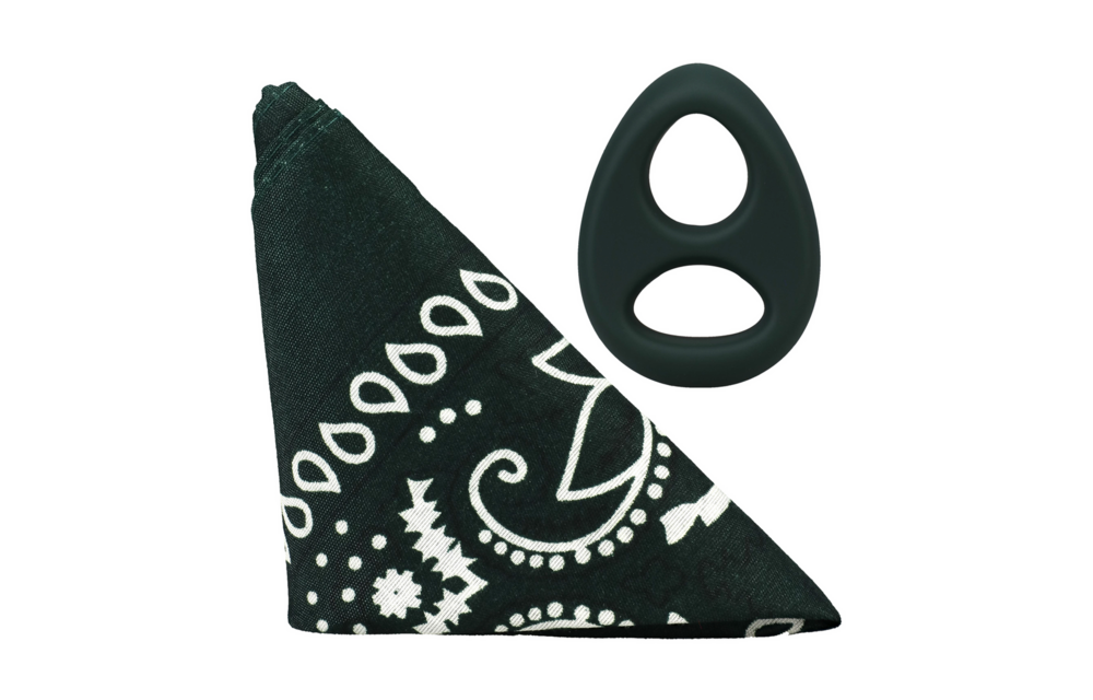 The Code – Silikon-Cockring mit Bandana – Jägergrün