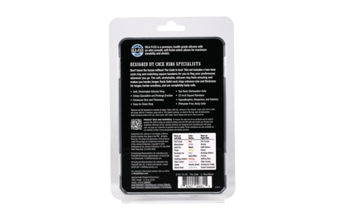 The Code - Silicone Cock Ring with Bandana - Light Blue