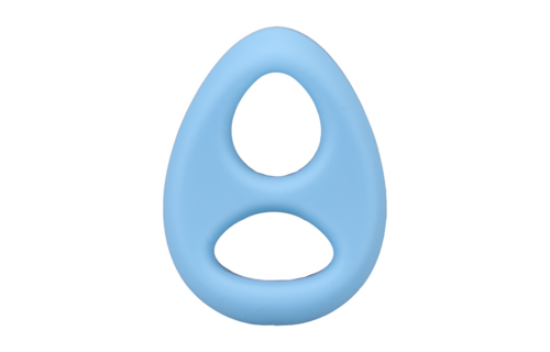 The Code - Silicone Cock Ring with Bandana - Light Blue