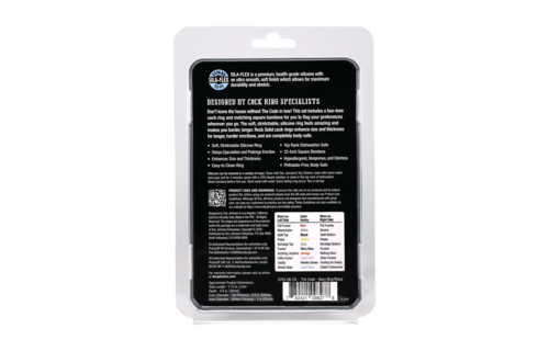 The Code: Silikon-Cockring & Bandana-Set – Marineblau