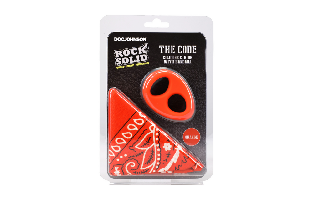 The Code Siliconen Cockring Oranje met Bandana – Comfort & Stijl