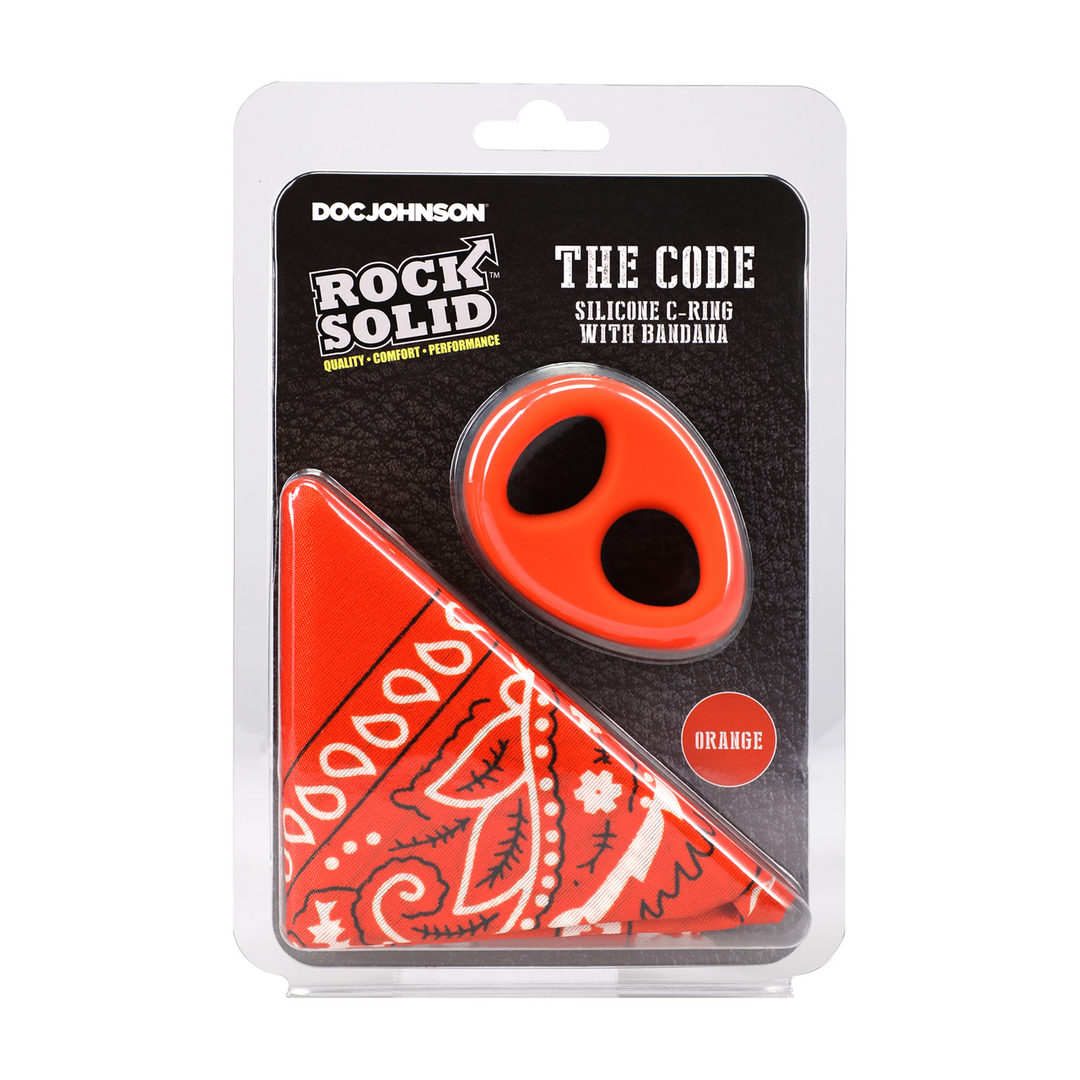 The Code Siliconen Cockring Oranje met Bandana – Comfort & Stijl