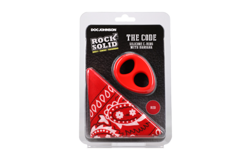 The Code Roter Silikon-Cockring mit Bandana | Kraft & Stil