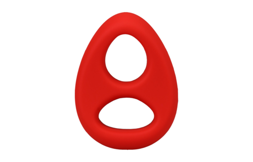 The Code - Siliconen Cockring met Bandana - Rood