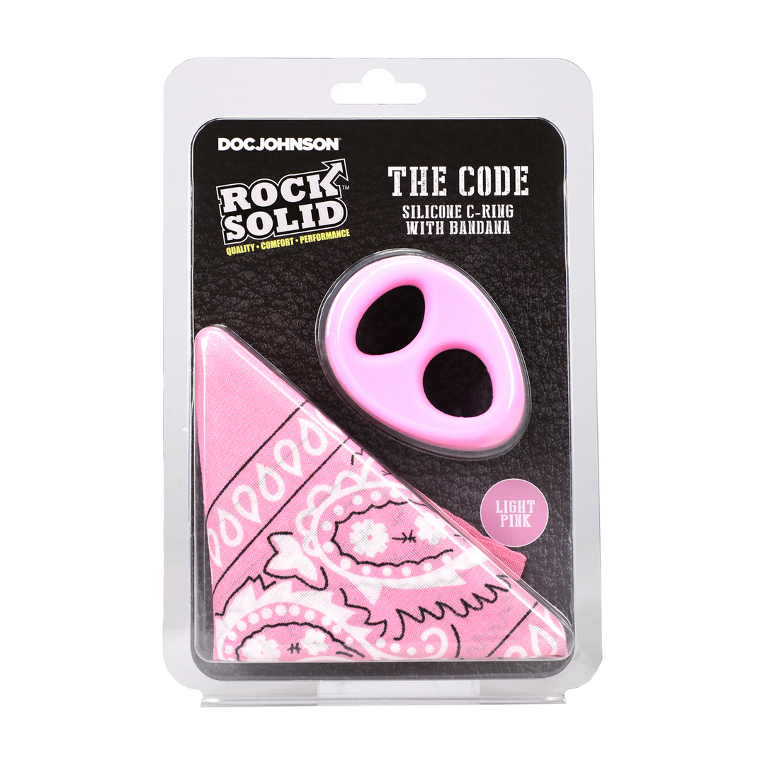 The Code Silikon-Cockring rosa mit Bandana – Komfort & Vergnügen