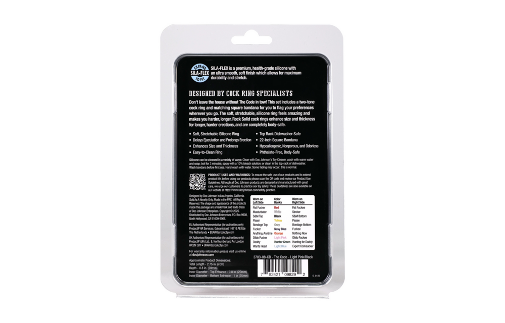 The Code Siliconen Cockring Roze met Bandana – Comfort & Plezier