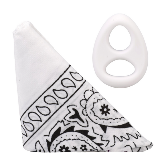 The Code Siliconen Cockring Wit met Bandana – Sterk & Stijlvol