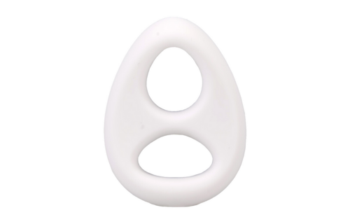 The Code – Silikon-Cockring mit Bandana – Weiß