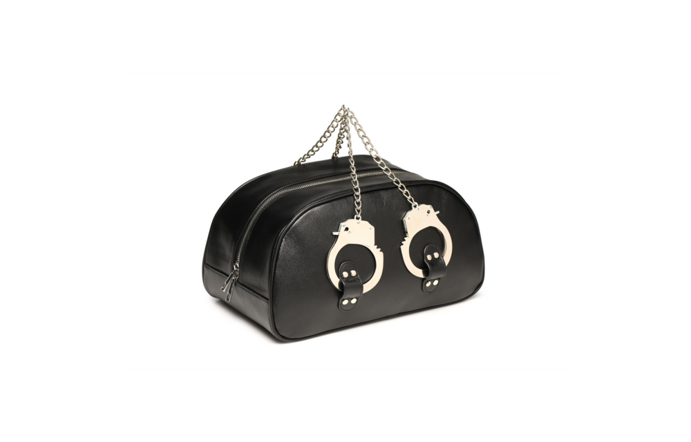 Collared Travel Bag Black With Handcuff Handles | Xr Brands