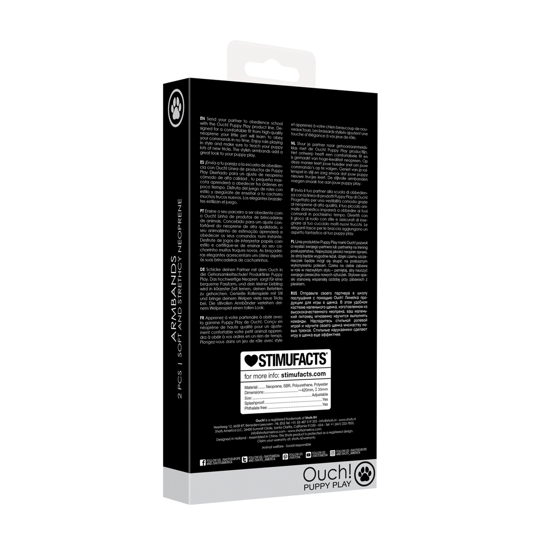 Stilvolle Neopren-Armbänder für Puppyplay | Ouch! By Shots