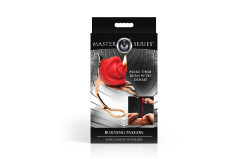 Burning Passion Rose Candle Red/Gold - Luxurious and Elegant
