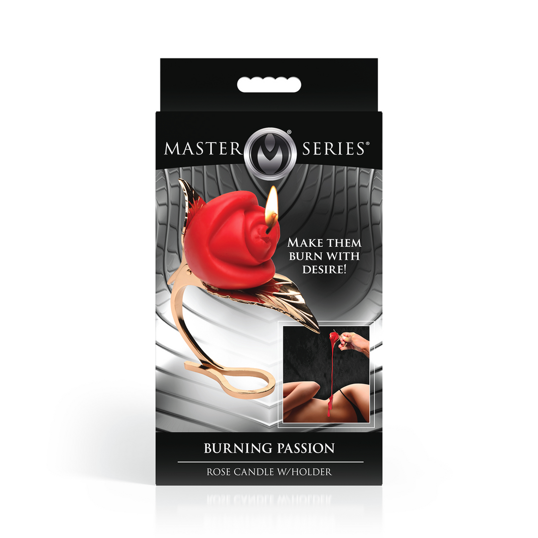 Burning Passion Rose Candle Red/Gold - Luxurious and Elegant