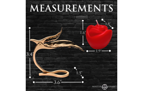 Burning Passion Rose Candle Red/Gold - Luxurious and Elegant