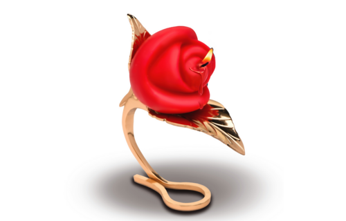 Brandende Passie Rozenkaars Rood/Goud - Luxe en Elegant